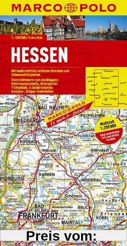 MARCO POLO Karte Hessen 1:200.000